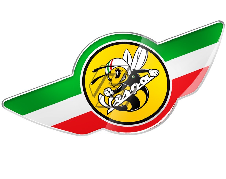 摩托车 vespa绵羊比亚乔踏板机车3d贴纸 彩色车标贴纸个性贴标