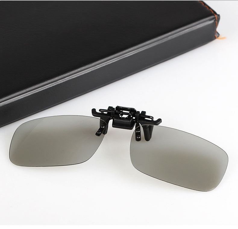 太阳镜墨镜镜片夹片男女近视专用智能变色偏光眼镜片日夜两用夹片