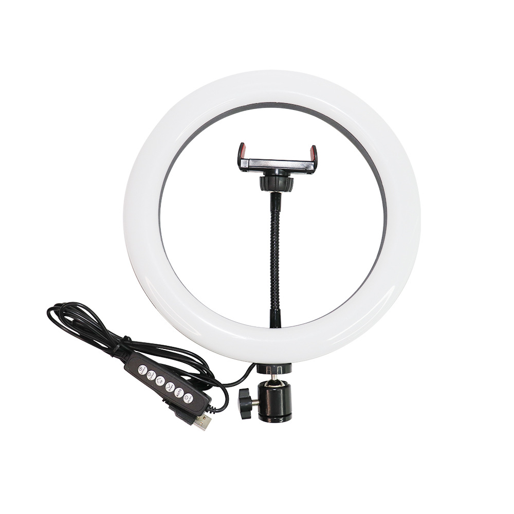 环形灯补光灯10寸26cm直播补光灯自拍三色调节 环形美颜灯直播灯-阿里