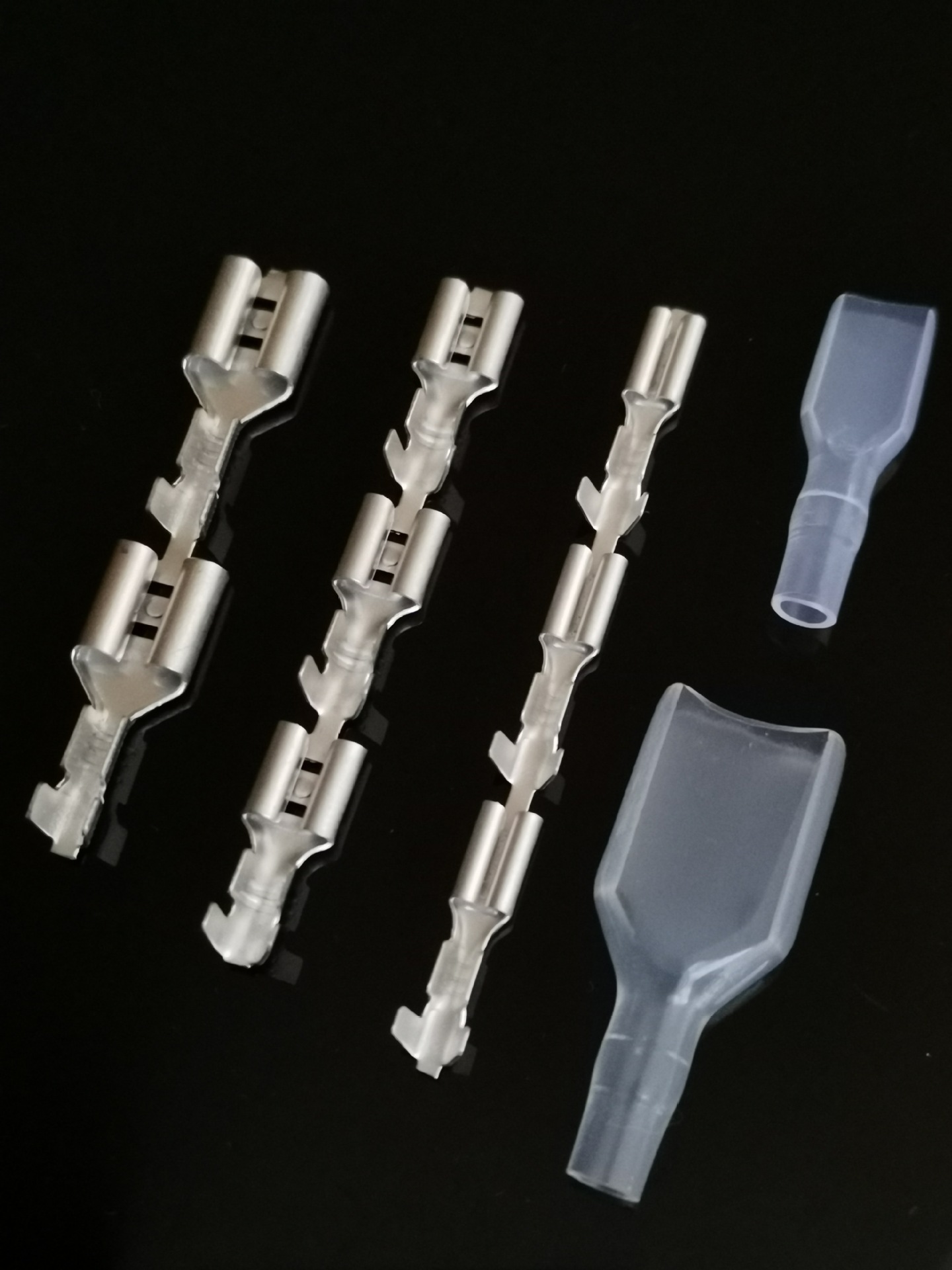 黄铜187直插快速接线对插插片端子4.8公母插片插簧带锁扣旗型端子