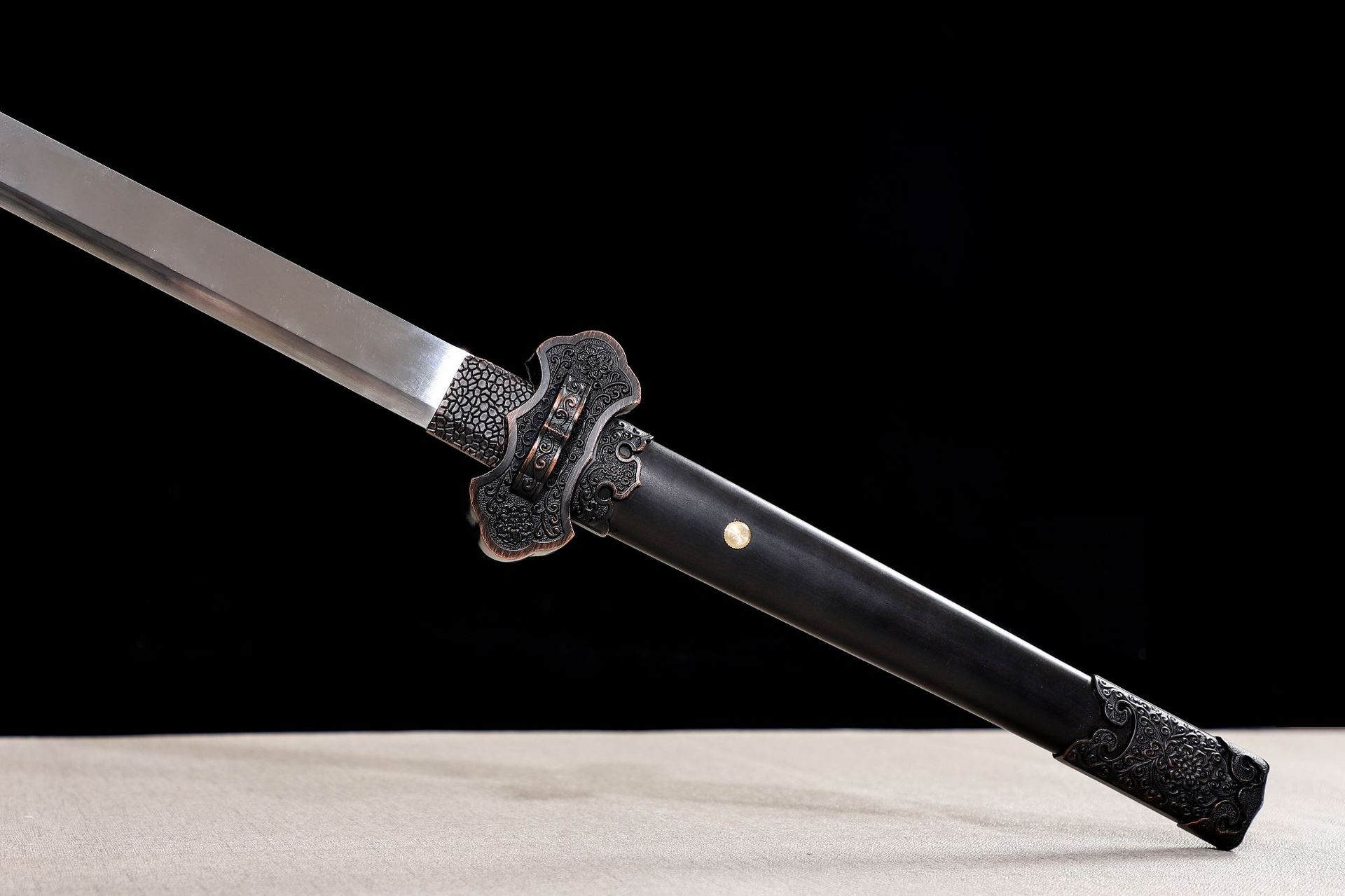 龙泉市刀剑高锰钢仿古铜唐横刀手工锻打镇宅宝剑防身冷兵器未开刃