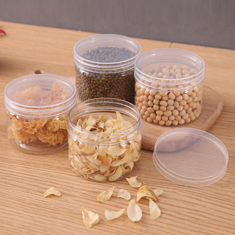 Sealed Jar Plastic Bottle Biscuit Packaging Transparent Nuts Storage Jar Kitchen Coarse Cereals Storage Tank Scented Tea Storage Box