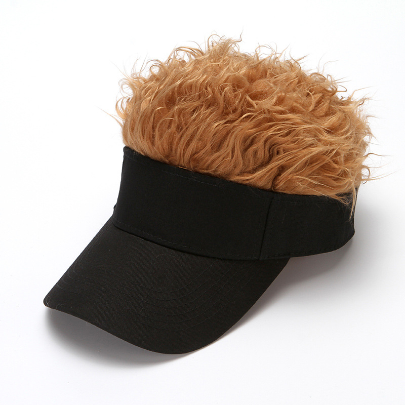 Wig Cotton Air Top Chinese Landlord Hat Cross-Border Supply Cotton Baseball Cap Hip Hop Sunshade Funny Peaked Sun Hat