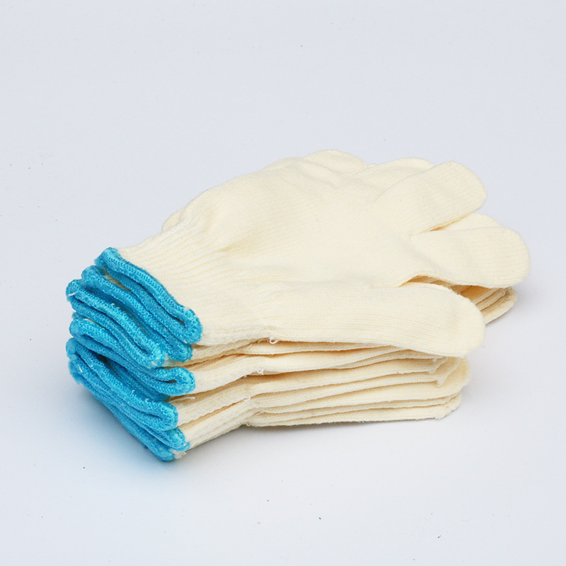 奶黄棉外棉内丝棉加丝劳保手套二代双层棉线手套加厚加密600