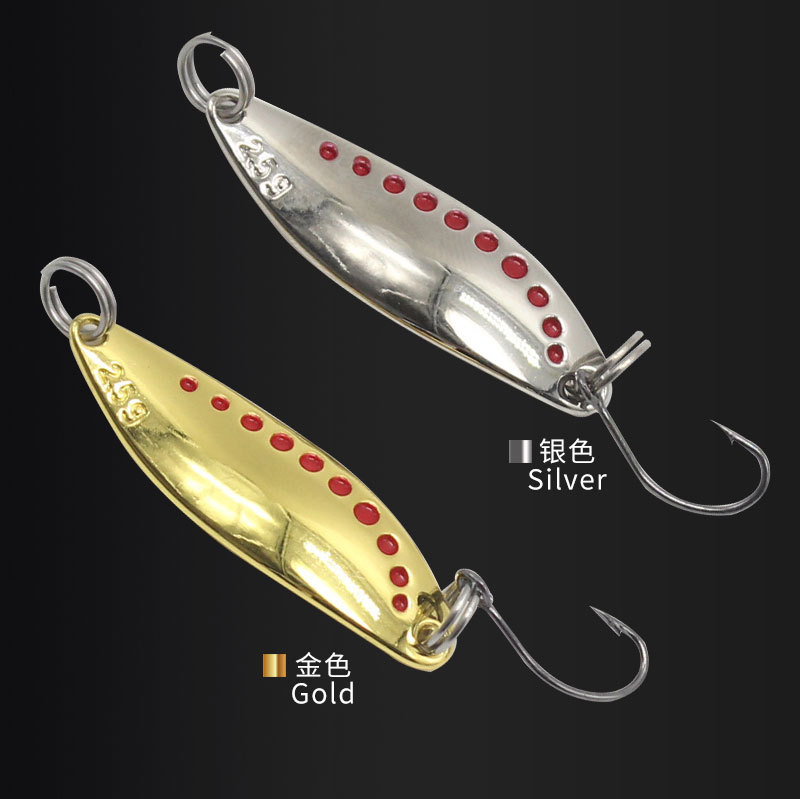 Factory Wholesale Red Dot Leech Sequins 2.5G-25G Lure Bait Lure Mandarin Fish Topmouth Culter with Feather Blood Slot Hook