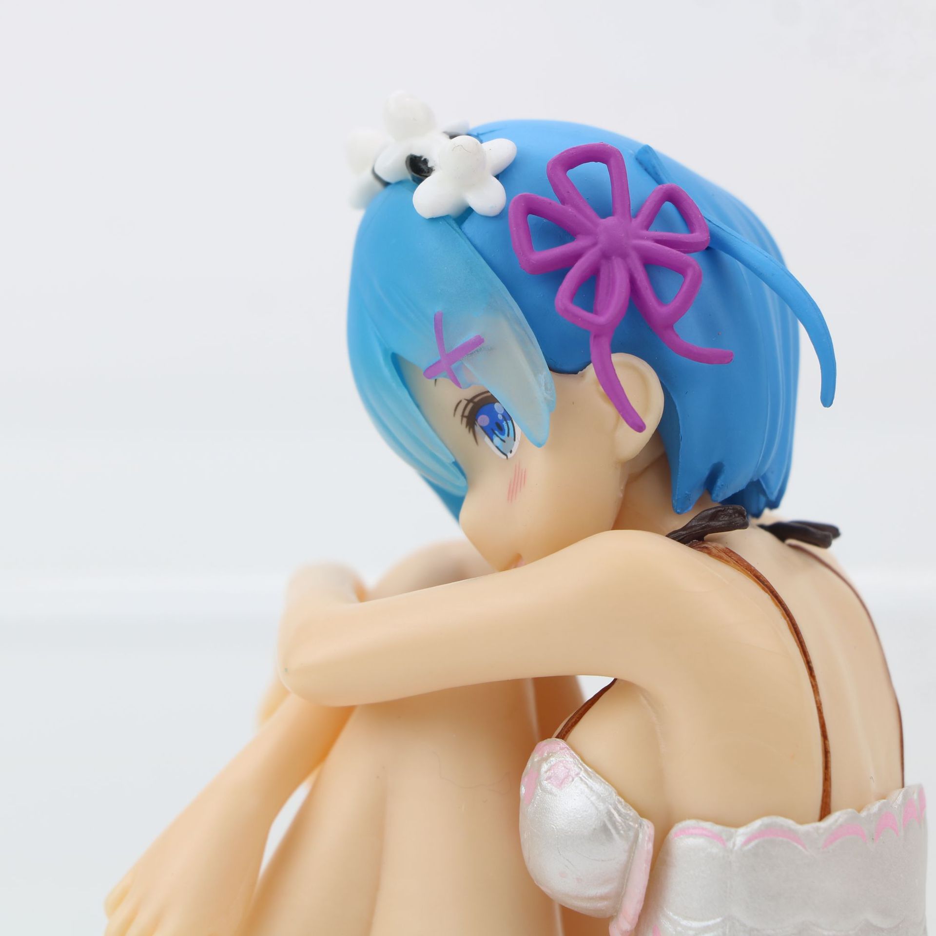 深蓝款雷姆手办公仔 异世界生活微景观模型玩具摆件 睡衣泳装款