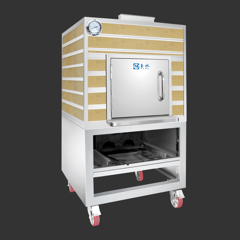 厂家直销果木烧烤炉封砖面双开门果木炉牛扒炉牛排炉商用环保炉具