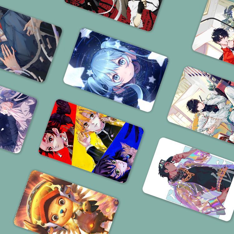 二次元原神鬼灭二哈崩坏3高清加厚pet水晶卡贴合集链接可一