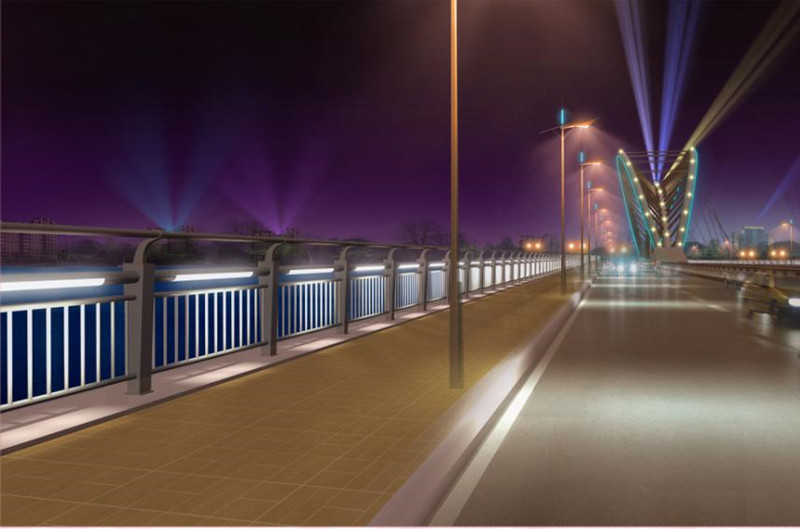 上海灯光护栏厂家 led灯光护栏q235河道桥梁不锈钢灯光护栏现货