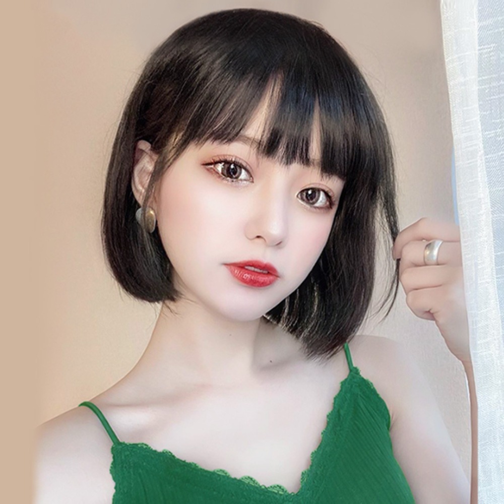 假发女短发圆脸波波头发型女整头自然逼真初恋头日系lolita全头套