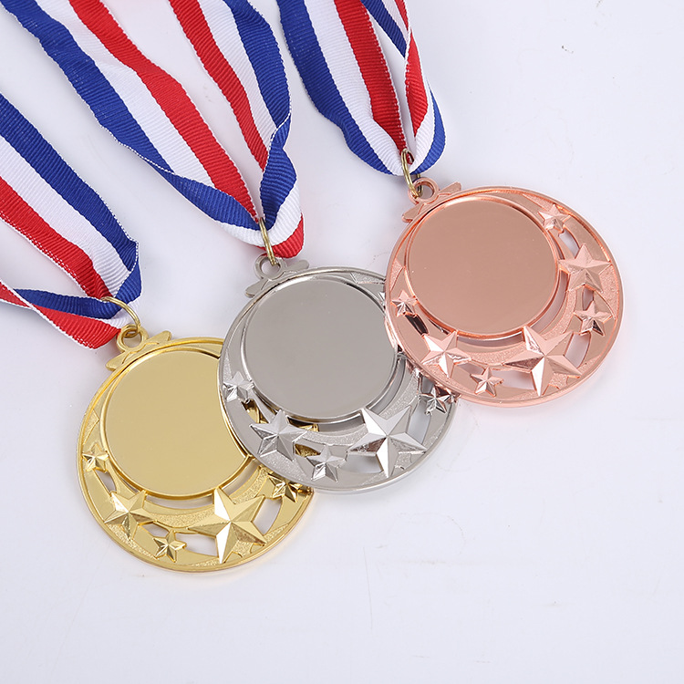 Wholesale Games Medal Blank Zinc Alloy Belongs to Sports Gold Medal School Unit Honor Medal Listing Souvenir