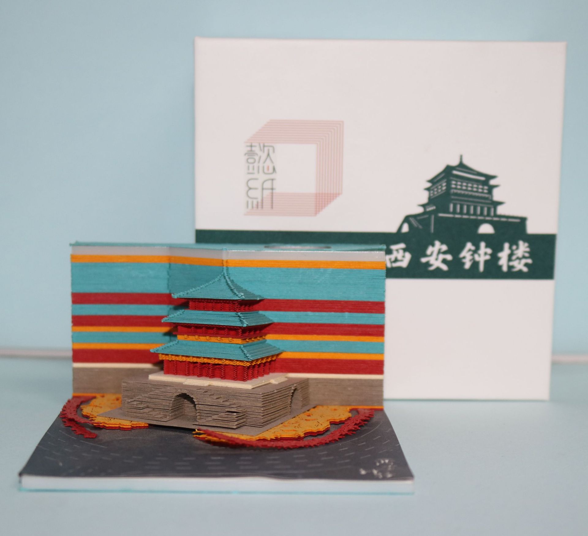 布达拉宫立体便签纸雕 立体纸雕文创建筑还原工艺品 3d礼物便签纸