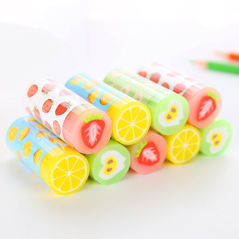创意儿童水果造型可爱卡通橡皮学生文具2b绘图考试橡皮擦学习用品