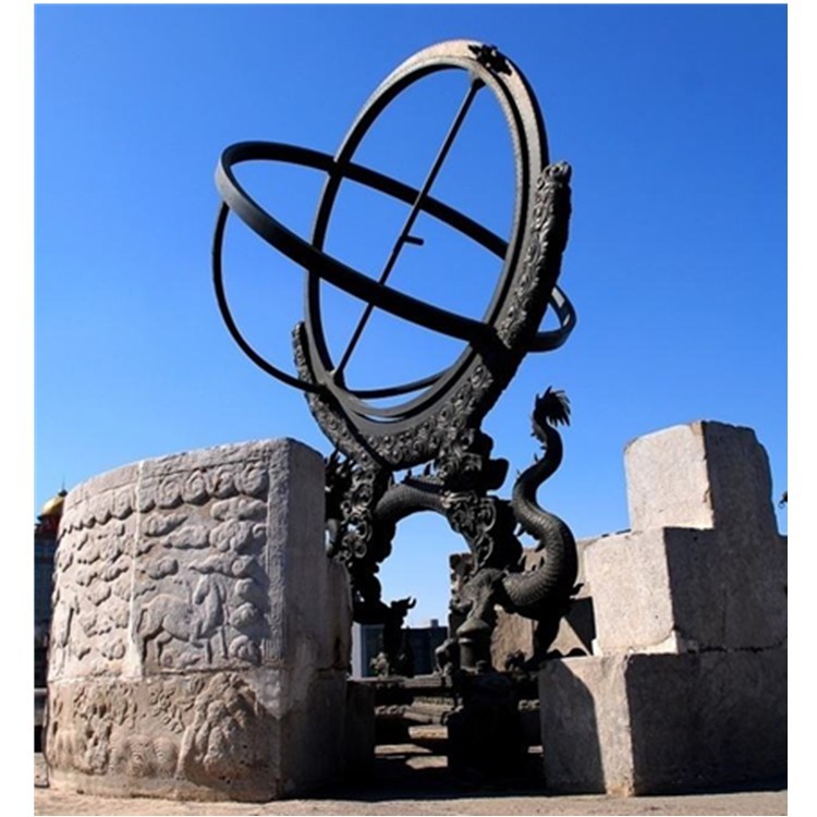 铸铜广场浑天仪地震仪铜雕塑大型科普工艺品雕塑批发