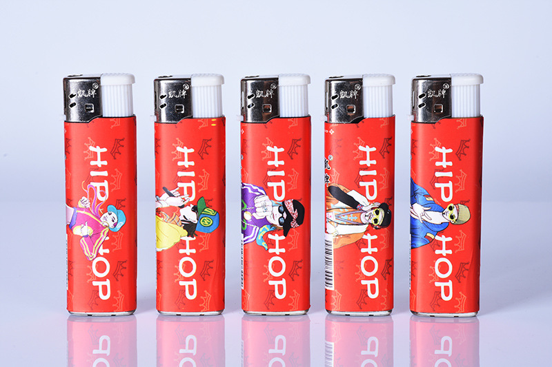 凯牌苹果烟标包膜909打火机打广告一次性塑料打火机电子机批发