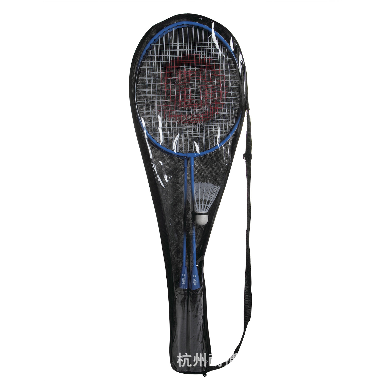 厂家直销迪卡克尼龙包装羽毛球拍蓝色娱乐训练羽毛球拍