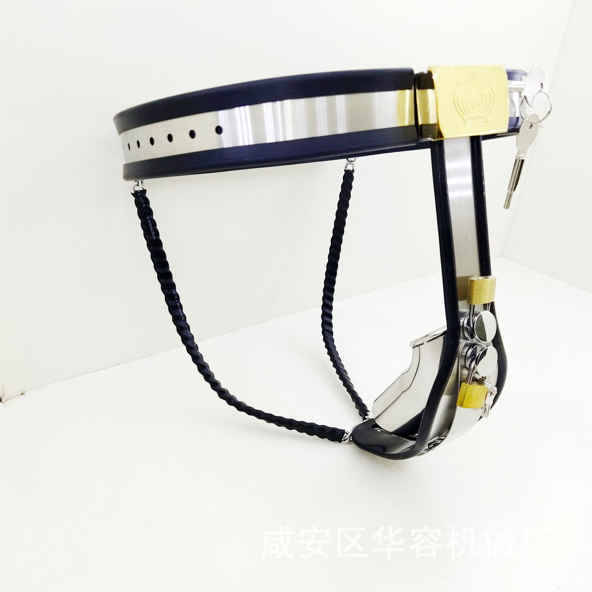 华蓉双链新男y贞操锁戒l撸全镂空不锈钢贞洁裤铁内裤