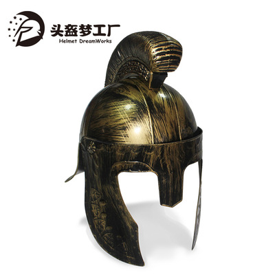 三叉面罩罗马帽 尖状头冠古代战士兵头盔舞会派对cosplay表演道具