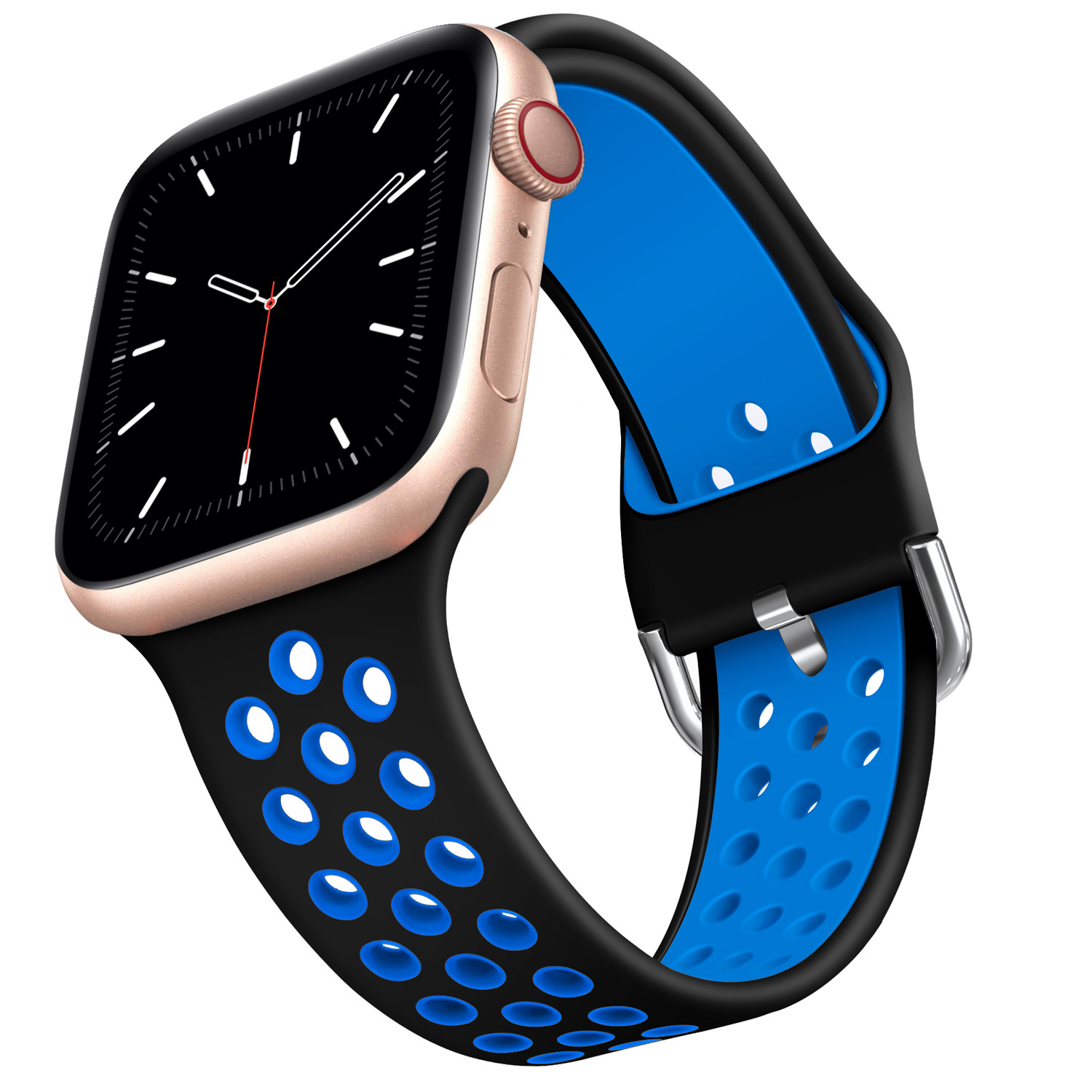 适用苹果手表iwatch2/3/4/5代手表 apple耐克双色硅胶 苹果表带