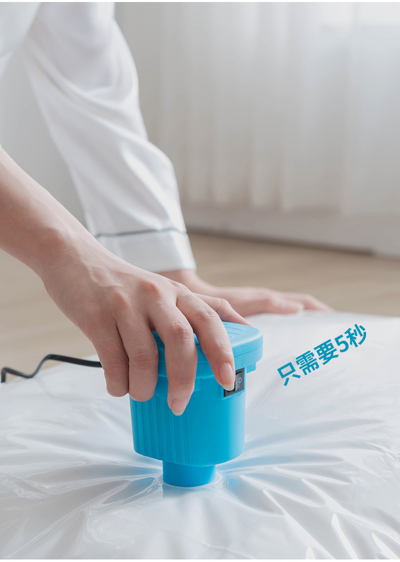 厂家直销 简约白色真空压缩收纳袋抽气袋棉被衣服收纳 一件代发