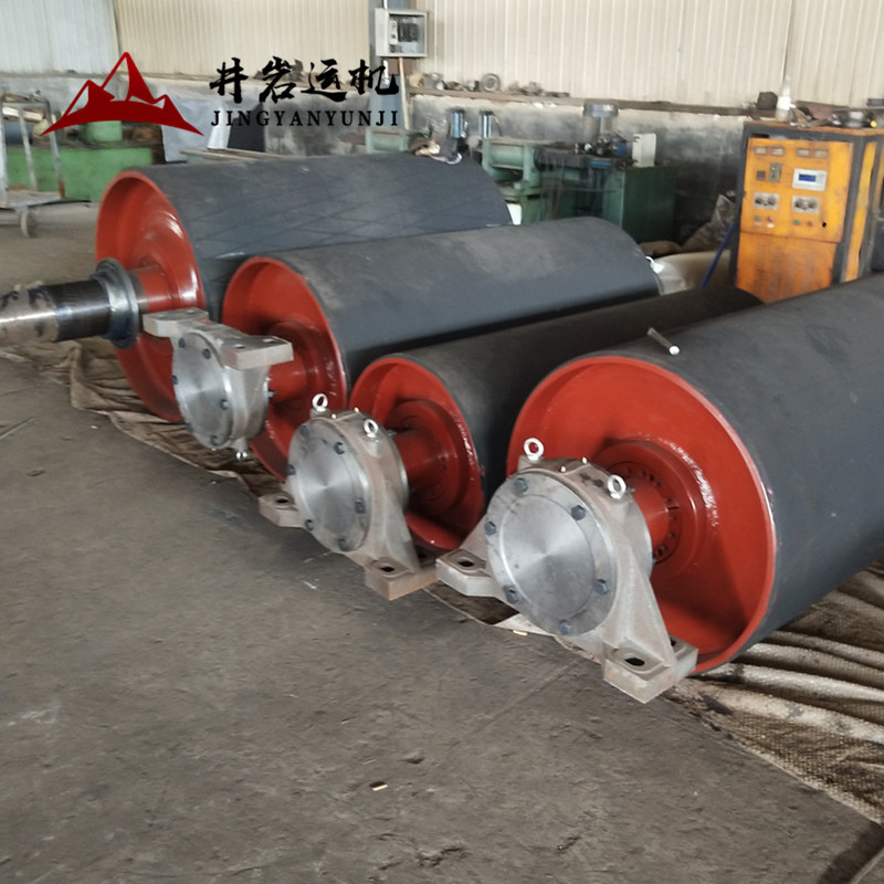 输送带电动滚筒 矿山起重无动力包胶滚筒 电机外置外装式动力滚筒
