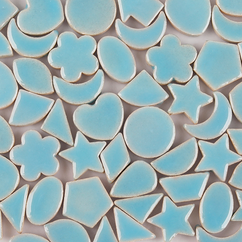 100克袋装2厘米异形大号星星月亮爱心陶瓷马赛克镶嵌儿童创意手工