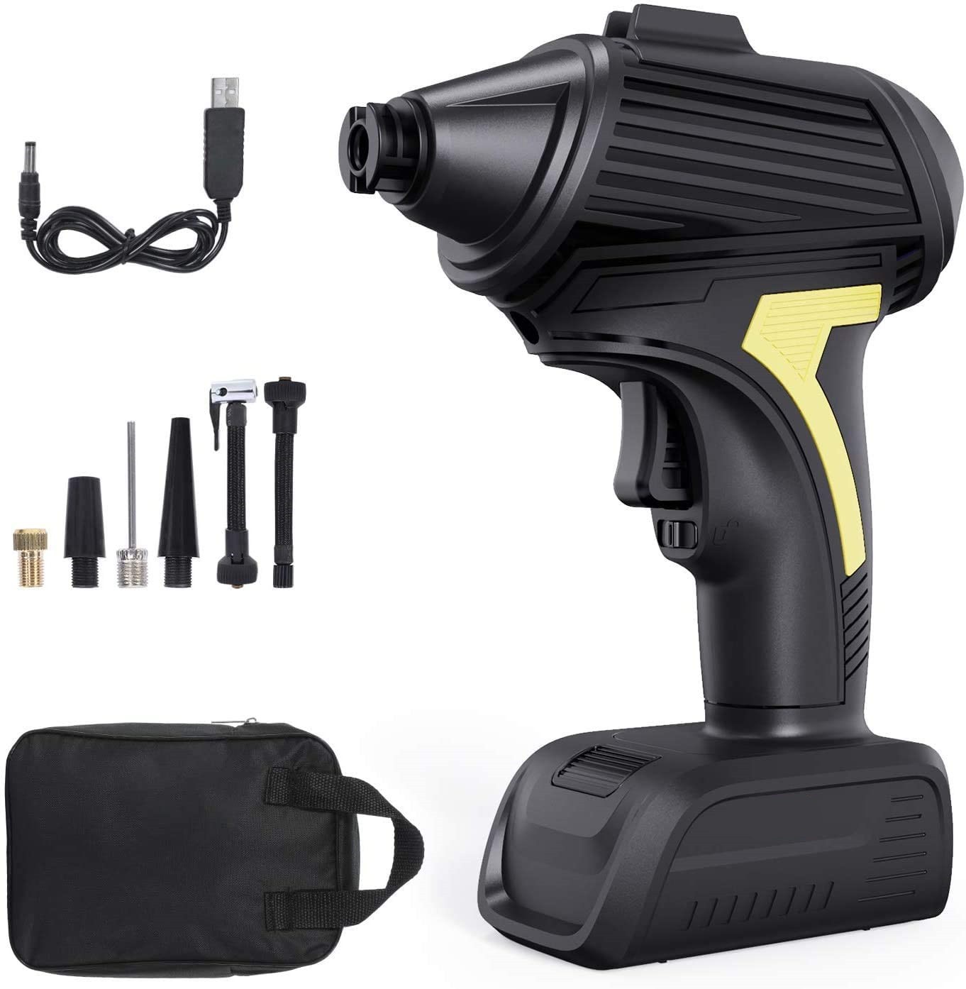 车载充气泵手持无线充电家用电动打气筒便携式轮胎汽车数显打气泵