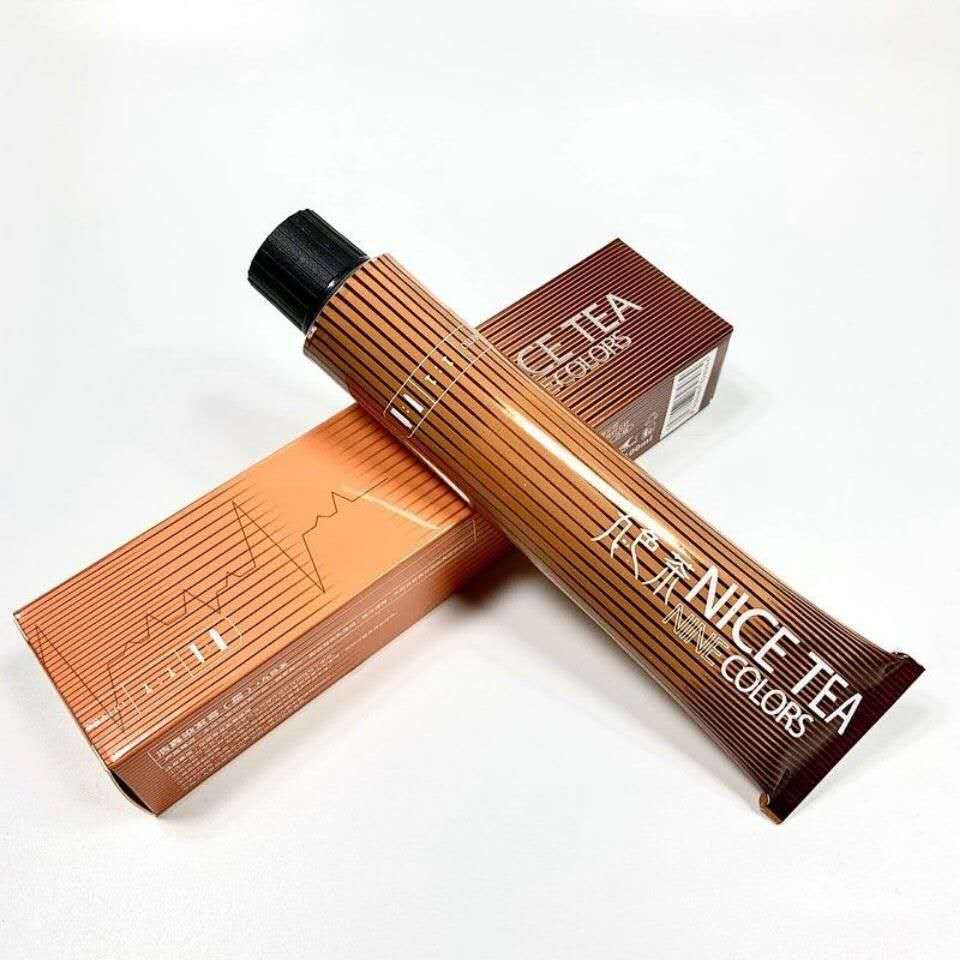 浩鑫九魅茶九色茶染膏发廊专用染发膏盖白发多段色一步到位九色茶