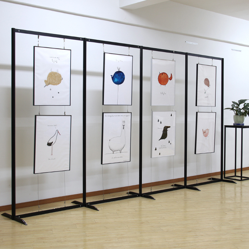 摄影画展展示架布置八棱柱书画书法作品展板户外挂画折叠展架屏风