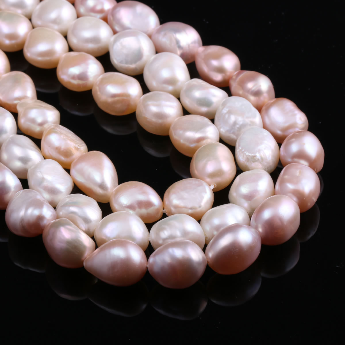 天然淡水珍珠串珠 10-11mm不规则珍珠 珠宝制作 diy项链手链配件