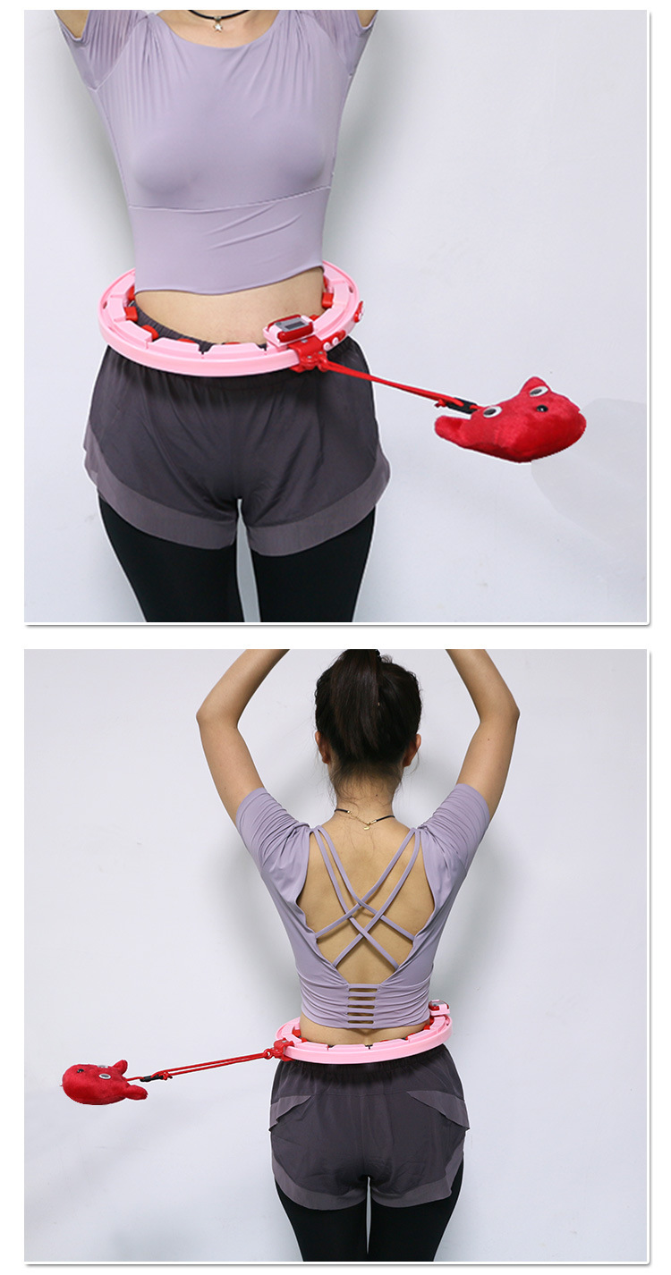 人车通不会掉的呼啦圈网红抖音同款智能可拆卸新型懒人磁石呼拉圈