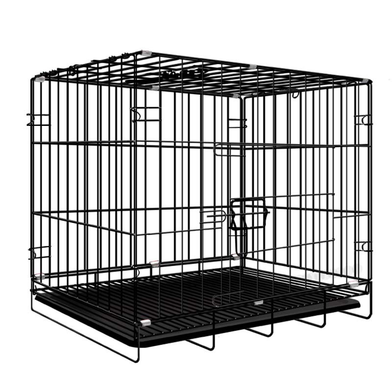 Dog Cage Cat Cage Dog Crate Large Small and Medium-Sized Dogs Bold Iron Cage Folding Cage Dog House Cat Villa Pet Bed