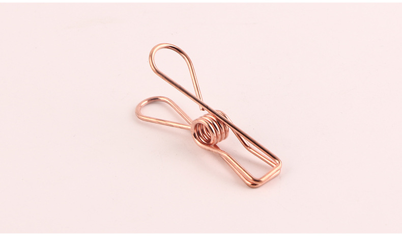 不锈钢实心钢丝线夹强力弹簧衣服夹子晾晒内衣内裤钢丝夹子