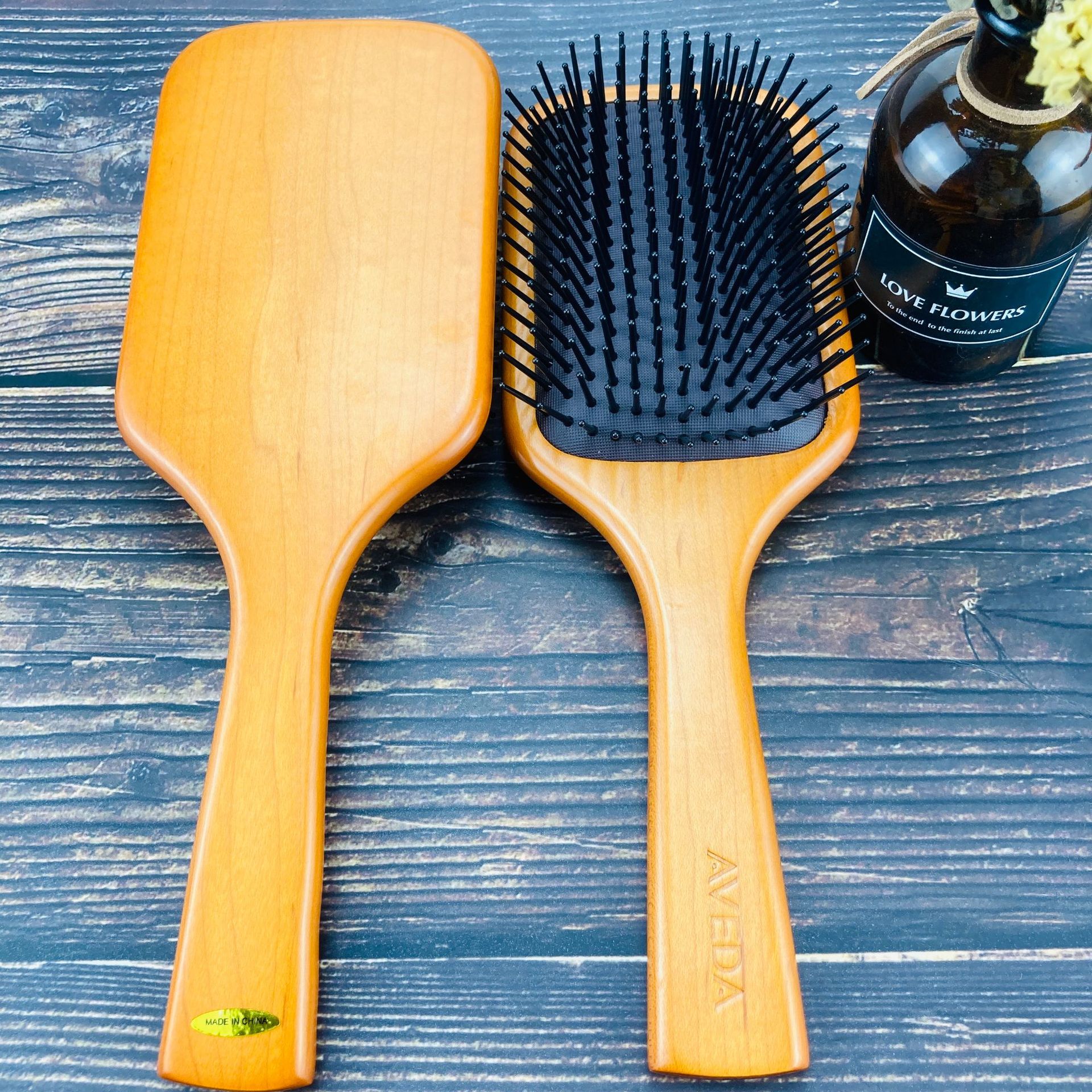 艾凡达气垫梳aveda顺发对版正榉木枫木贵妇梳礼品美发梳大小号