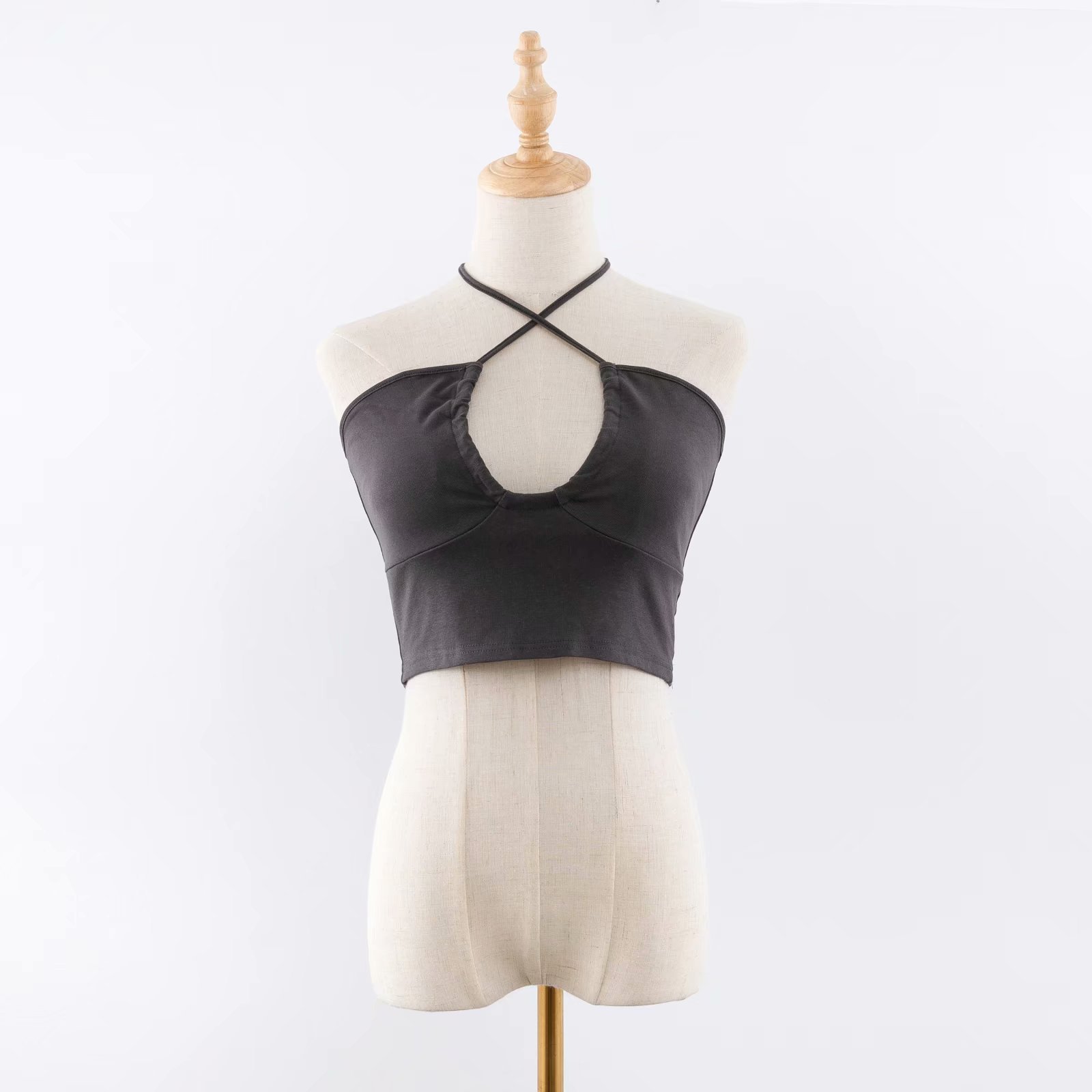 2020春季新款欧美 胸口抽绳多穿吊带裹胸女装