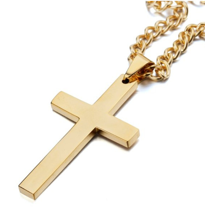 Simple Cross Necklace Pendant Ornaments with Chain