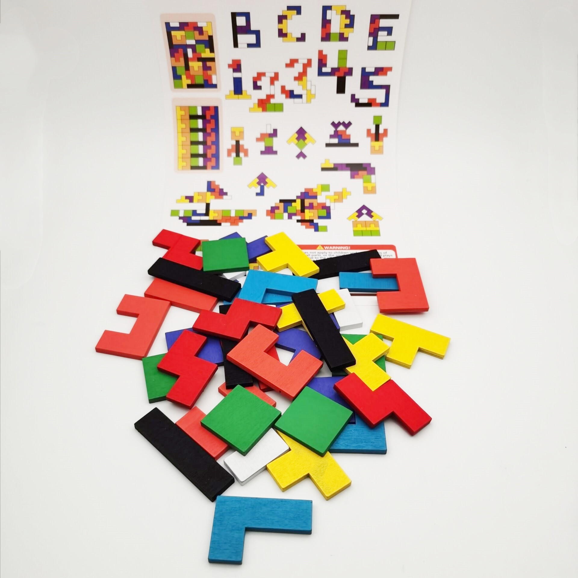 厂家直销俄罗斯方块木制拼图木质积木游戏拼板儿童教益智玩具批发