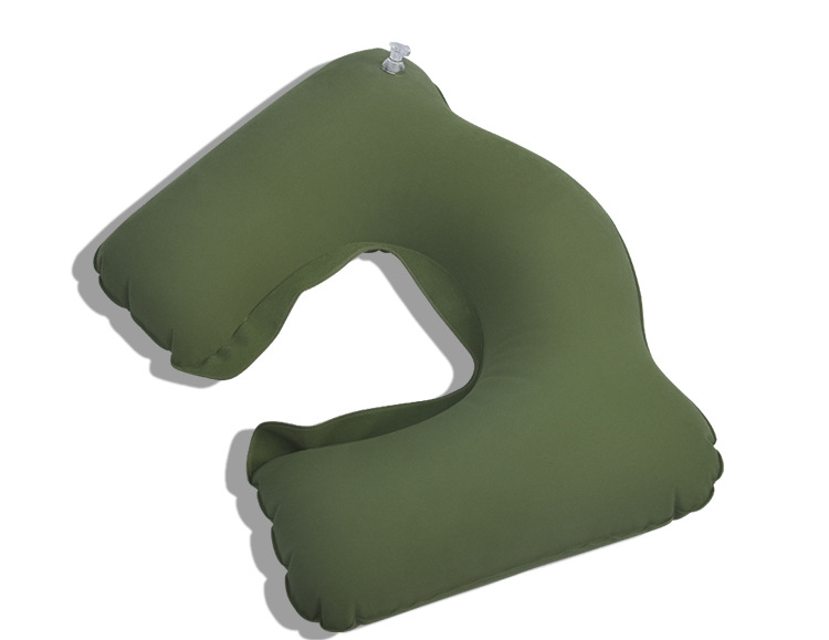 pvc植绒充气u型枕u形充气枕 旅行午休学习办公 赠品礼品 定制厂家