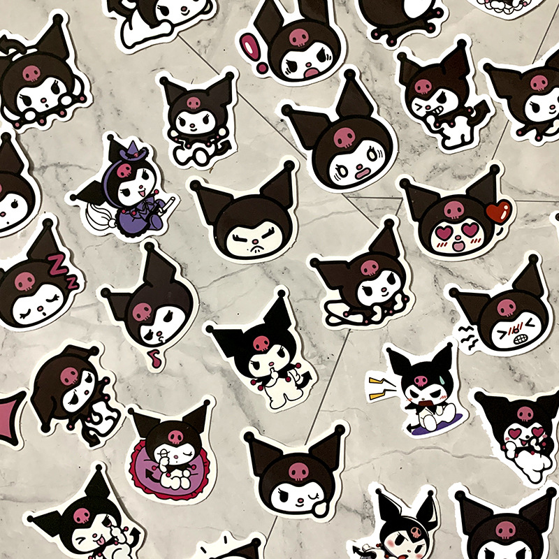 名称:黑色kuromi库洛米可爱卡通防水系列防水贴纸包 数量:40张不重复