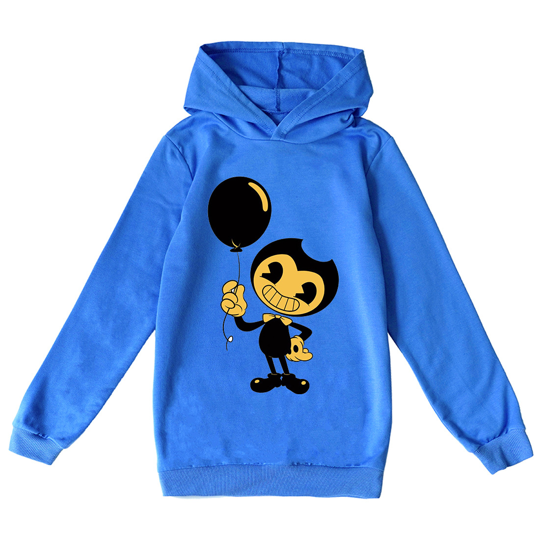 班迪与油印机卡通图案印花小孩秋季连帽衫服装中大童童装w1199