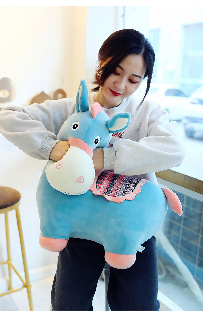 新款得意小驴毛绒玩具公仔站款小毛驴少女抱枕靠垫儿童小马玩偶批