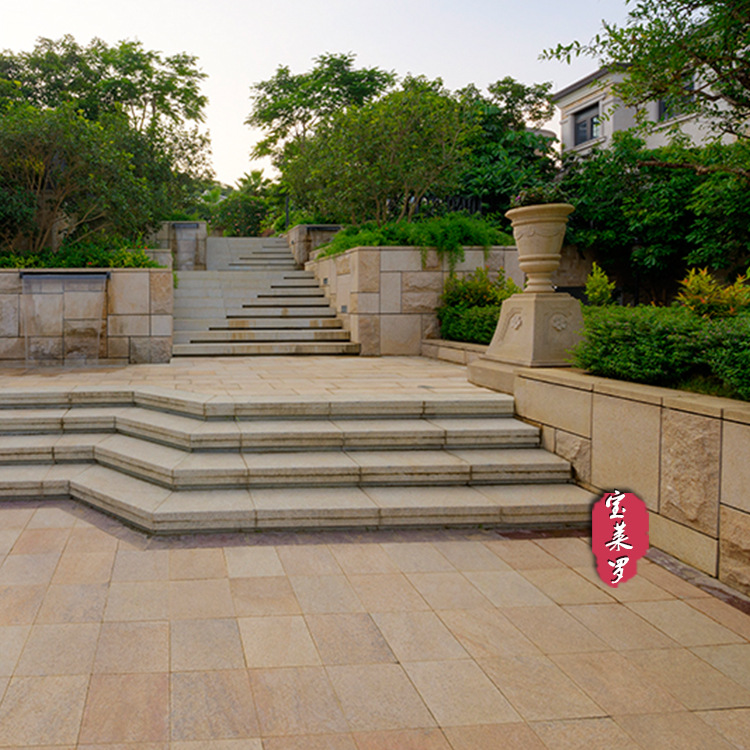 工厂热销 黄金麻 黄金麻花岗岩 花岗岩广场石 黄色【实力厂家】