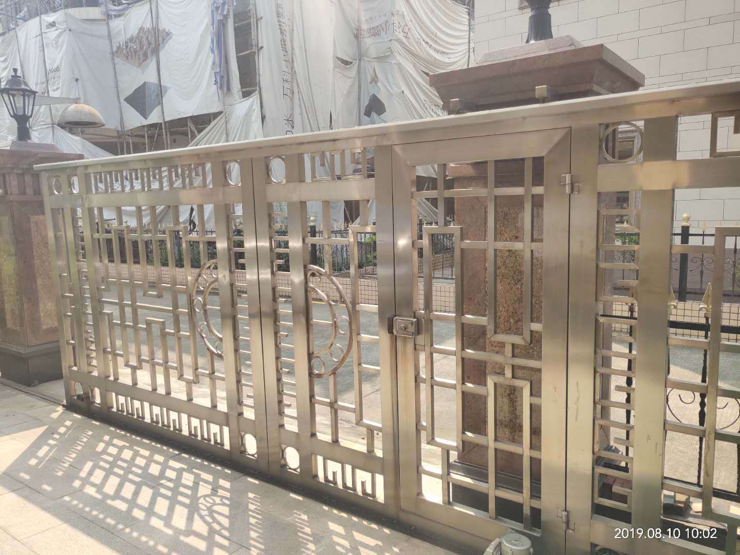 电动伸缩门 不锈钢电动门 自动伸缩门 工厂学校庭院无
