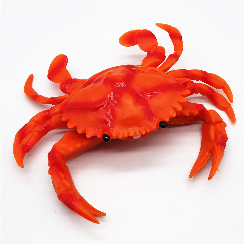 h054c大号仿真软胶发声螃蟹 5起捏捏乐玩具百货清仓免邮厂家直销