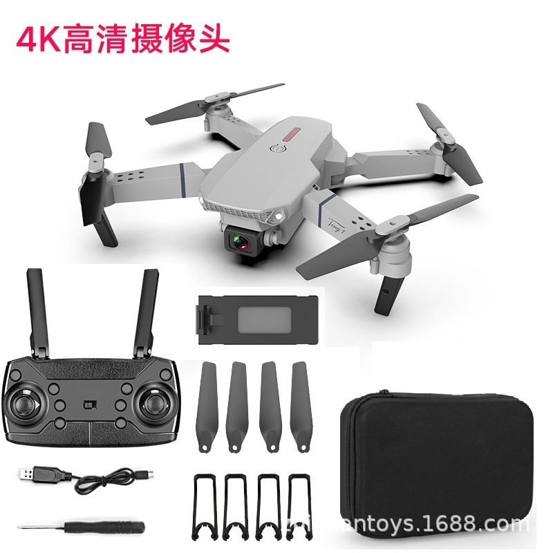 E88 Uav Folding Aerial Photography Hd 4K Dual Camera Obstacle Avoidance E68 Four-Axis Aircraft E525 Wholesale Cross-Border E-Commerce