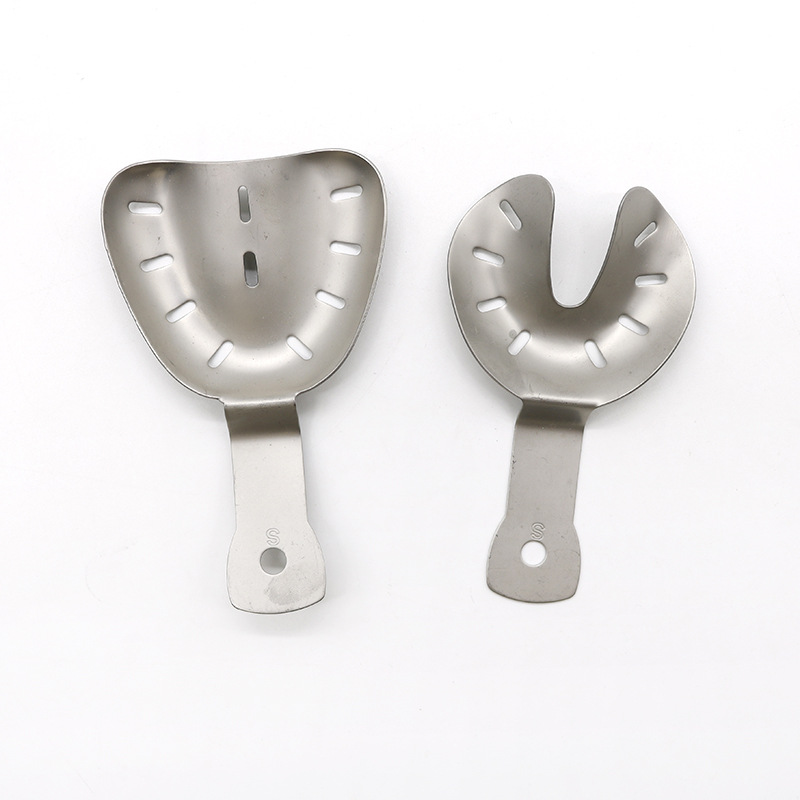 8成交1901个金属无牙牙托塑钢取模牙托无牙颌托盘齿科取模印模牙托