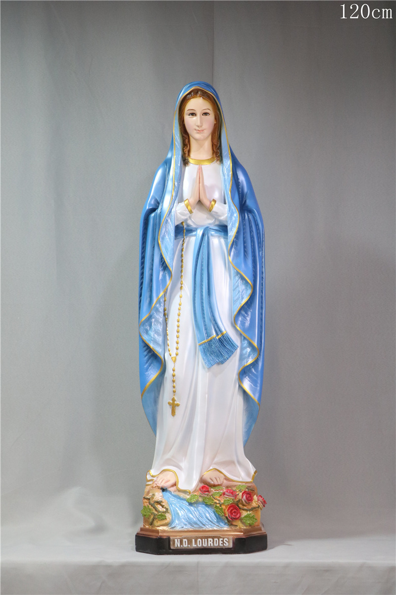 路德圣母玛利亚像圣水塑像宗教天主教创意圣物耶稣摆件树脂工艺品