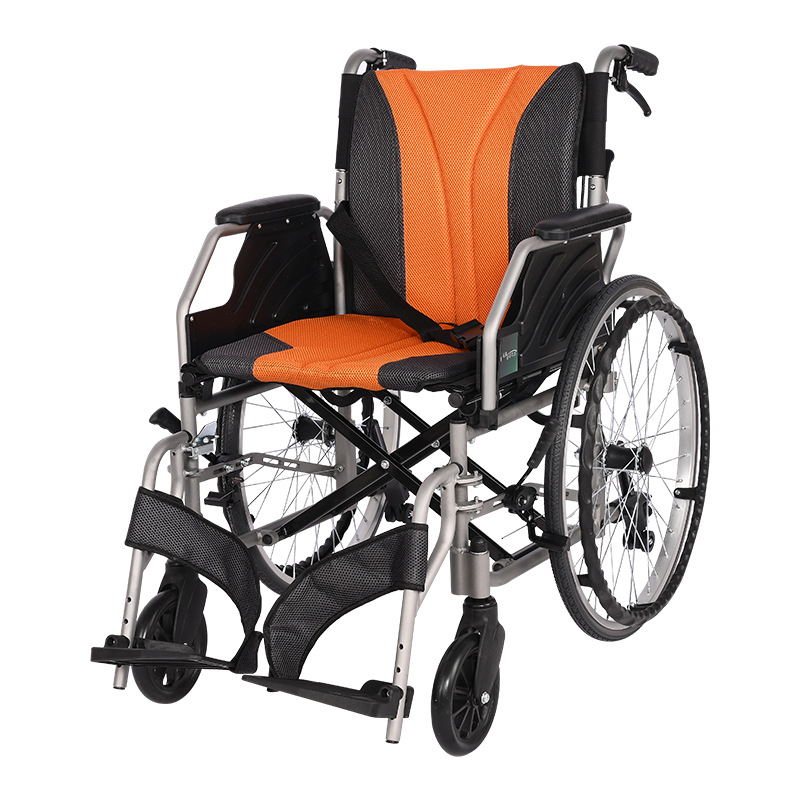 互邦轮椅轻手动便折叠铝合金老人手推残疾人代步车互帮功能l13