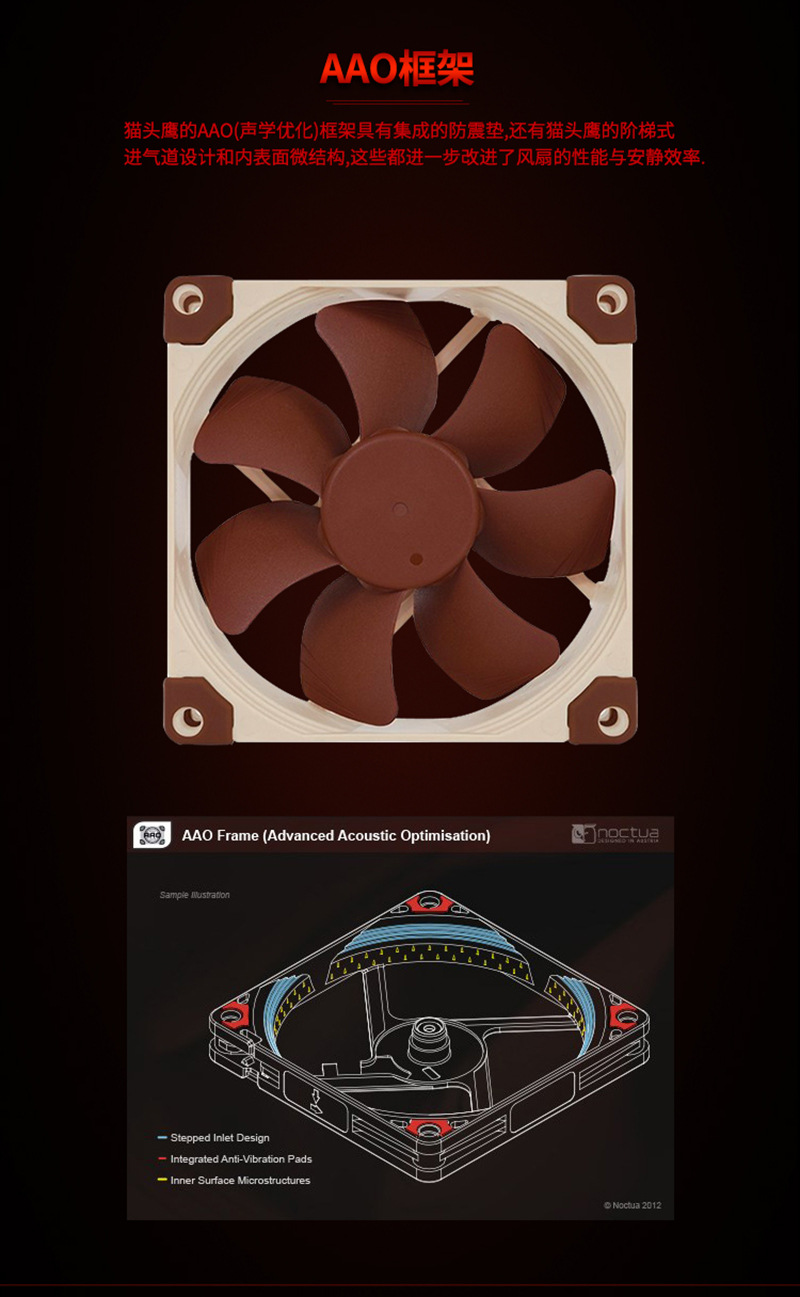 猫头鹰nf-a9 pwm 9cm风扇 4pin温控电脑cpu机箱散热风扇 无光静音