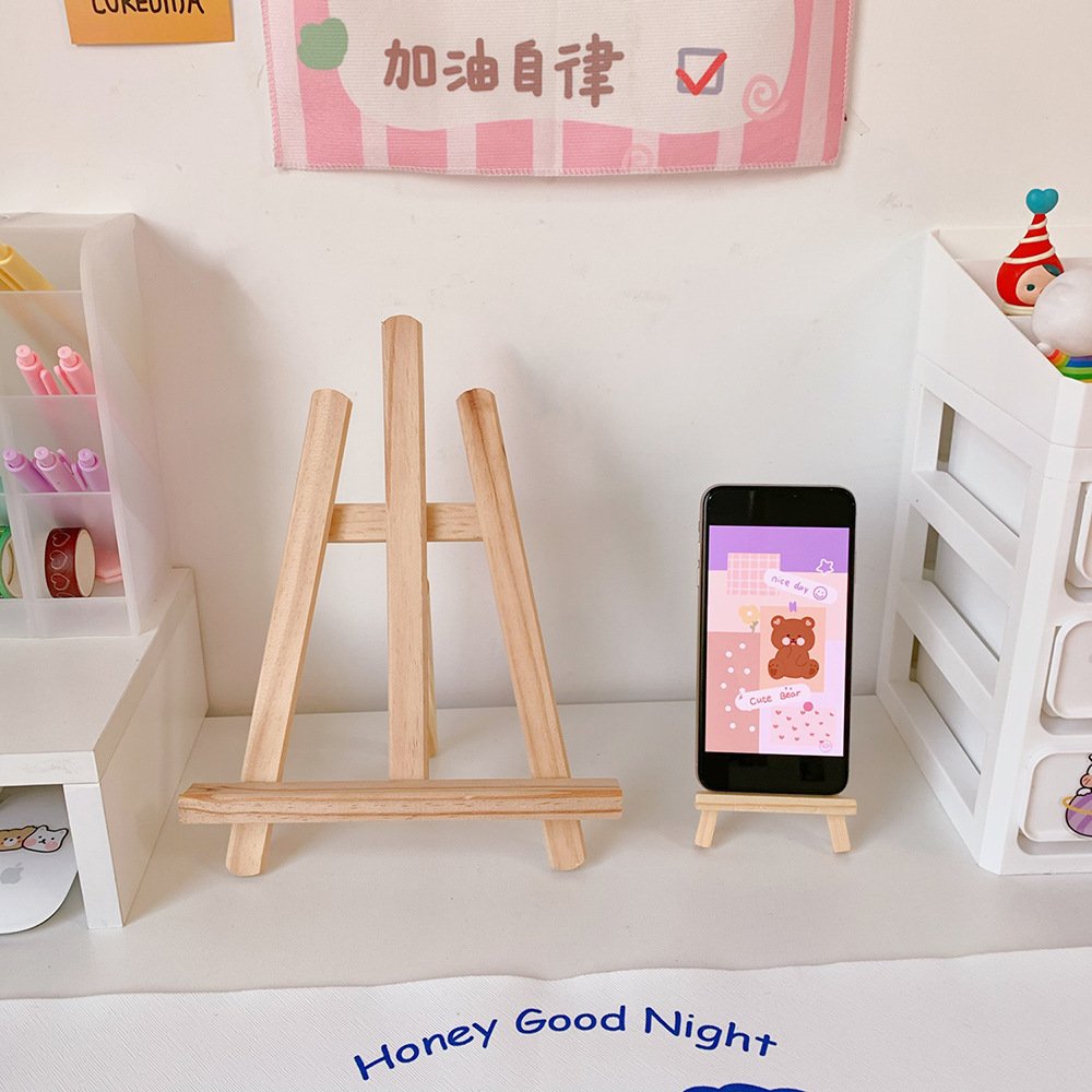 New Wooden Mini Bracket Universal Mobile Phone Holder Creative Cute Mini Tablet Bracket Small Easel